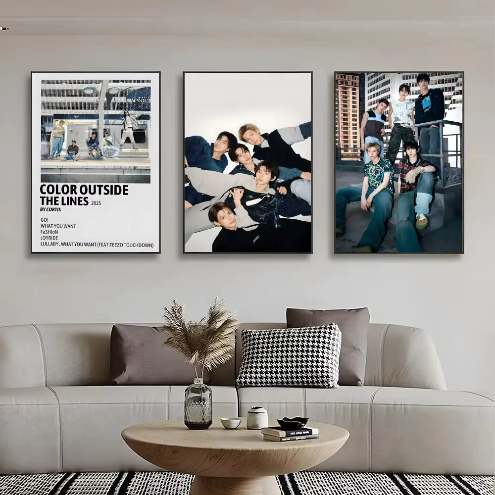 Affiche d'équipe d'idoles K-pop pour adolescents C-Cortis, autocollant artistique auto-adhésif en papier imperméable, décoration murale pour café, bar, chambre