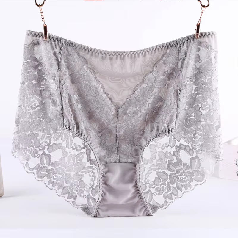 Culotte taille haute en dentelle pour femme