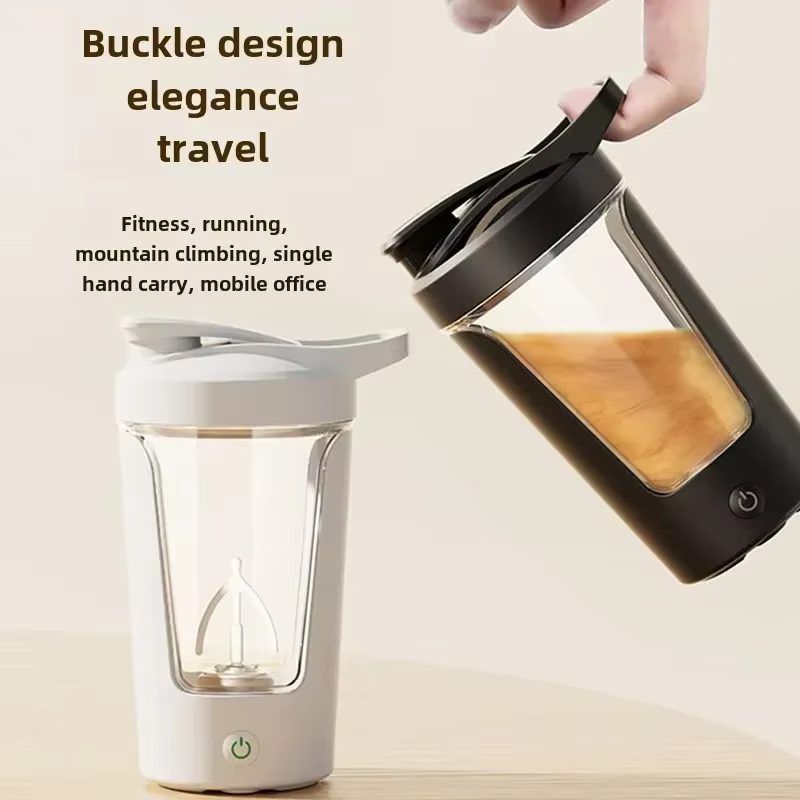 Tasse de mélange électrique automatique de 450ml, bouteille Shaker Portable pour protéines de lactosérum, alimentée par batterie, tasse d'agitation entièrement automatique pour la maison
