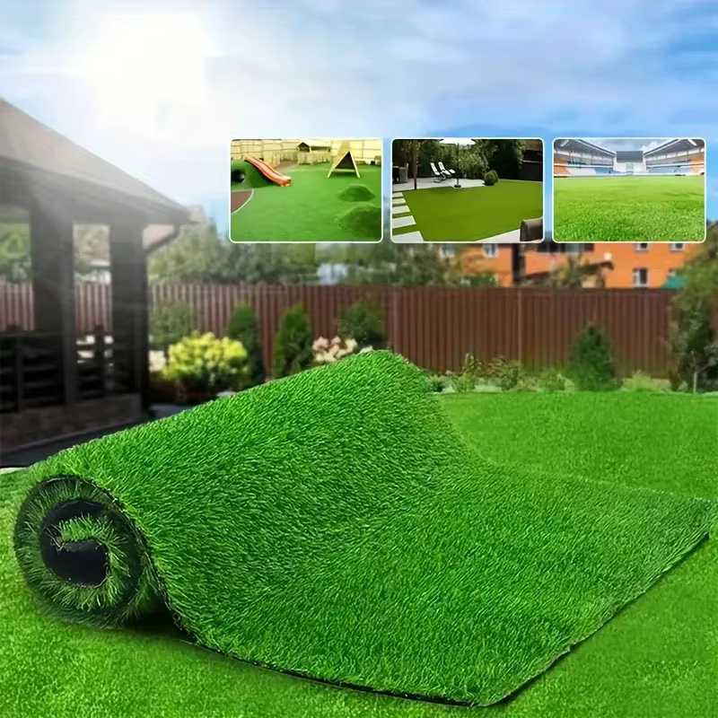 2025 Tapis d'herbe réaliste Tapis d'herbe intérieur extérieur Tapis d'herbe artificielle Faux gazon pour jardin Pelouse Paysage Balcon Décorations