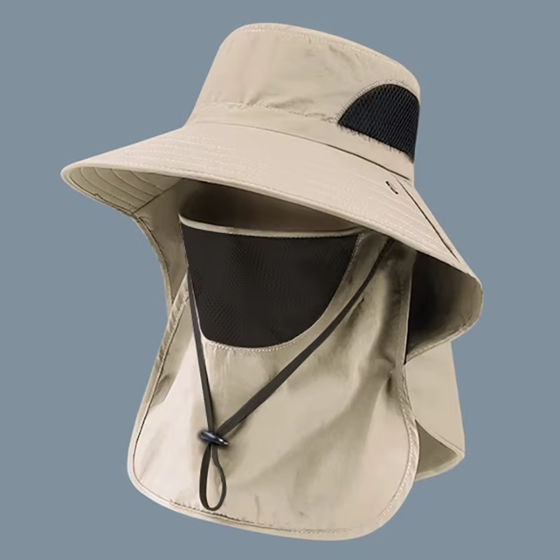 Chapeaux de soleil d'été Protection UV casquette de pêche de chasse en plein air pour hommes femmes randonnée Camping visière seau chapeau cou rabat chapeau de pêcheur