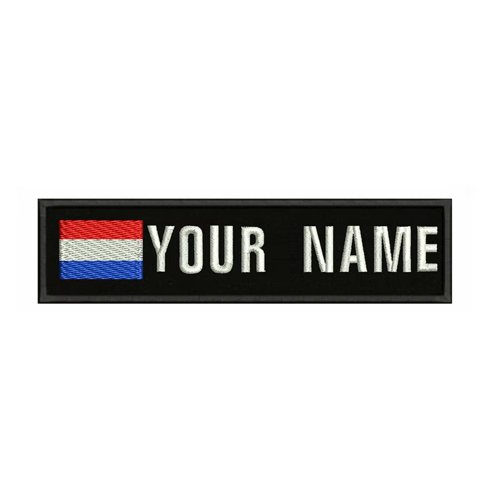 Dutch Feel Pays-Bas Nom et Texte Patch, Broderie Personnalisée, Strihear Danemark ge Iron On ou Patches, 10x2,5 cm