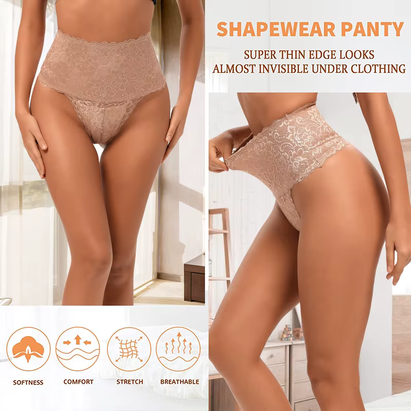 Culotte Taille Haute en Dentelle pour Femme