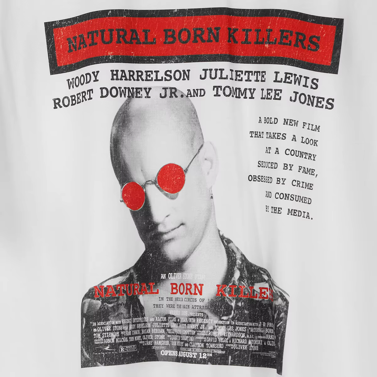 Natural Born Killers T-Shirt 90S affiche de film classique chauffeur de Taxi un horloge Orange blanc vêtements pour hommes chemise à manches courtes