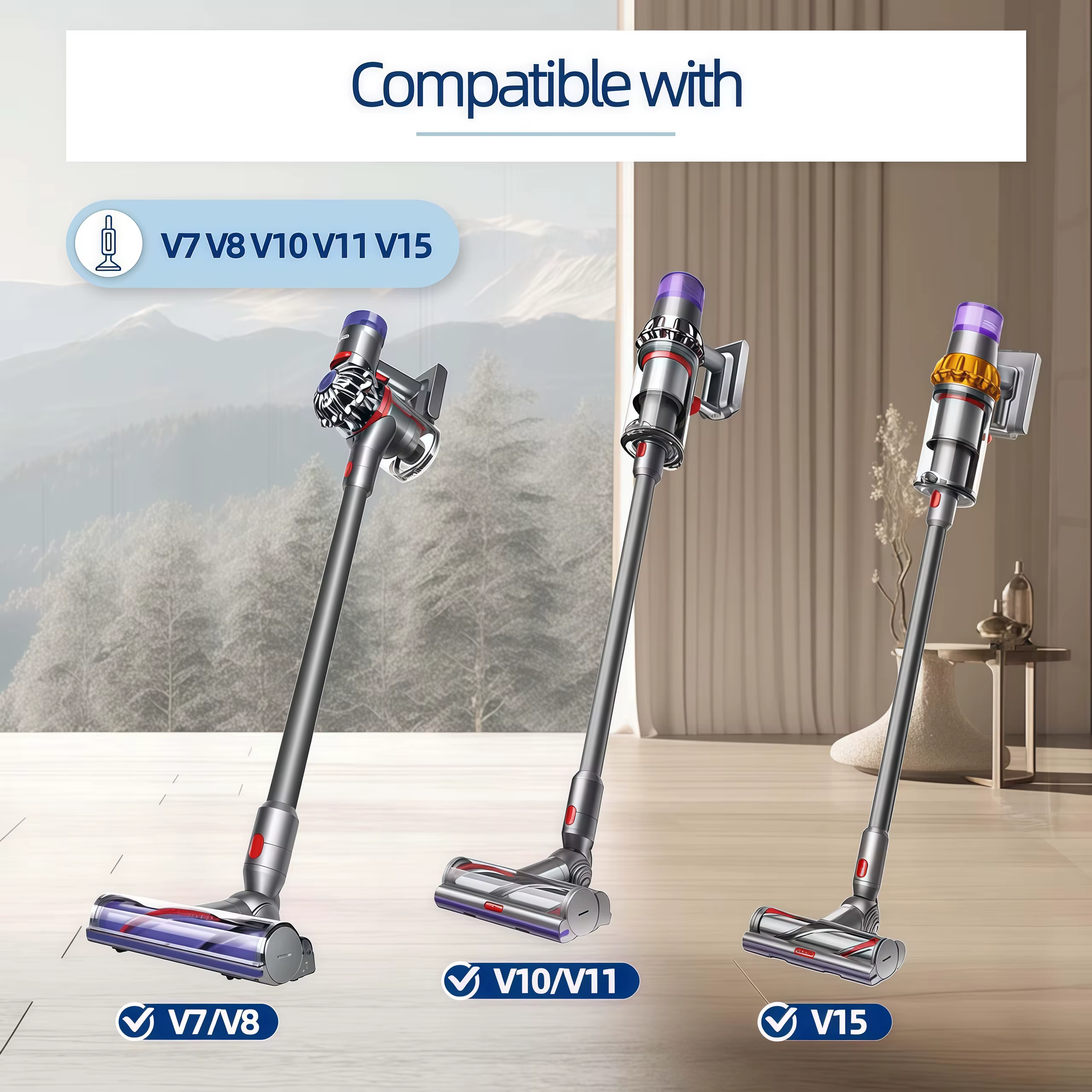 Tube télescopique conducteur en métal à dégagement rapide pour aspirateur sans fil Dyson V7 V8 V10 V11 V15, accessoires