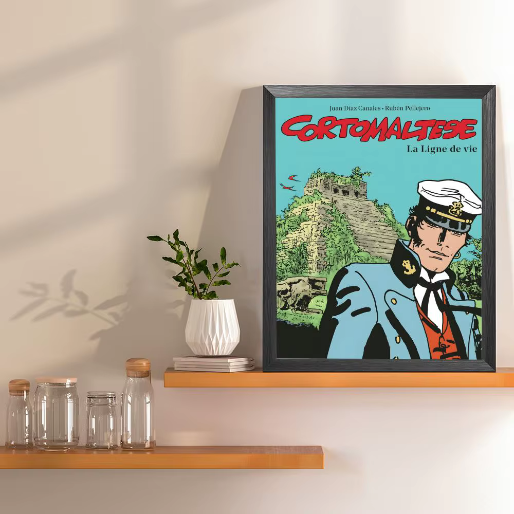 Affiche classique C-Corto MalteseS, affiche personnalisée en PP, autocollant mural épaissi pour la décoration de la maison