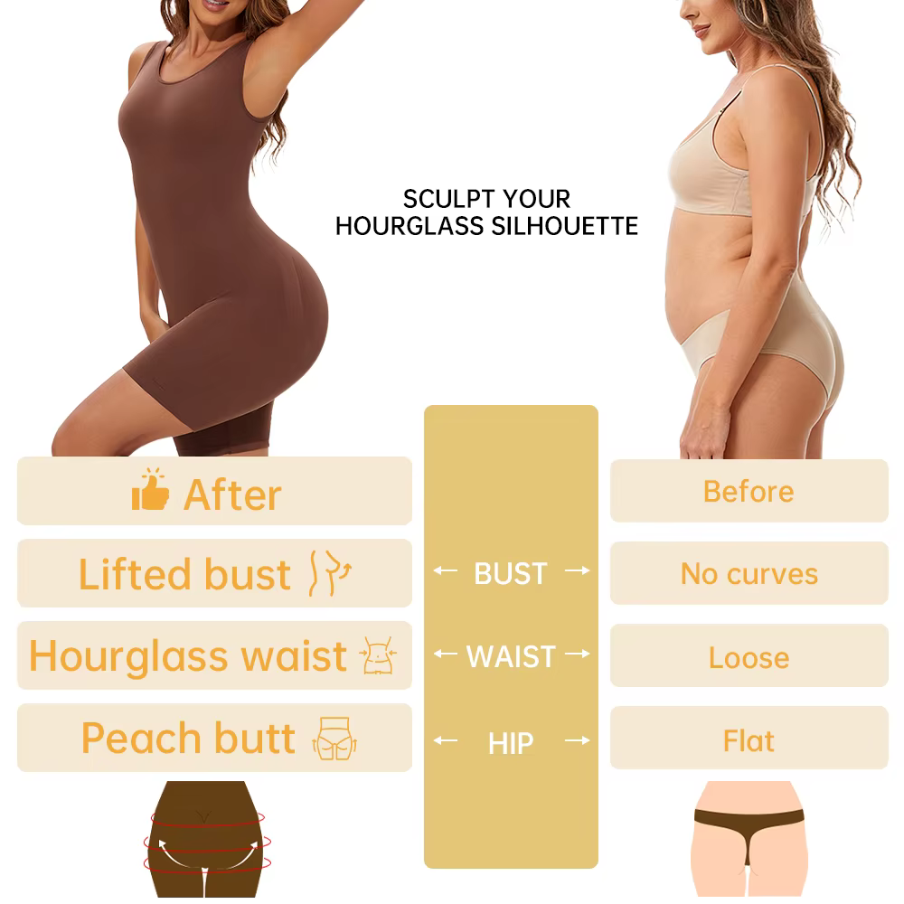 Body sculptant pour femme à bretelles larges