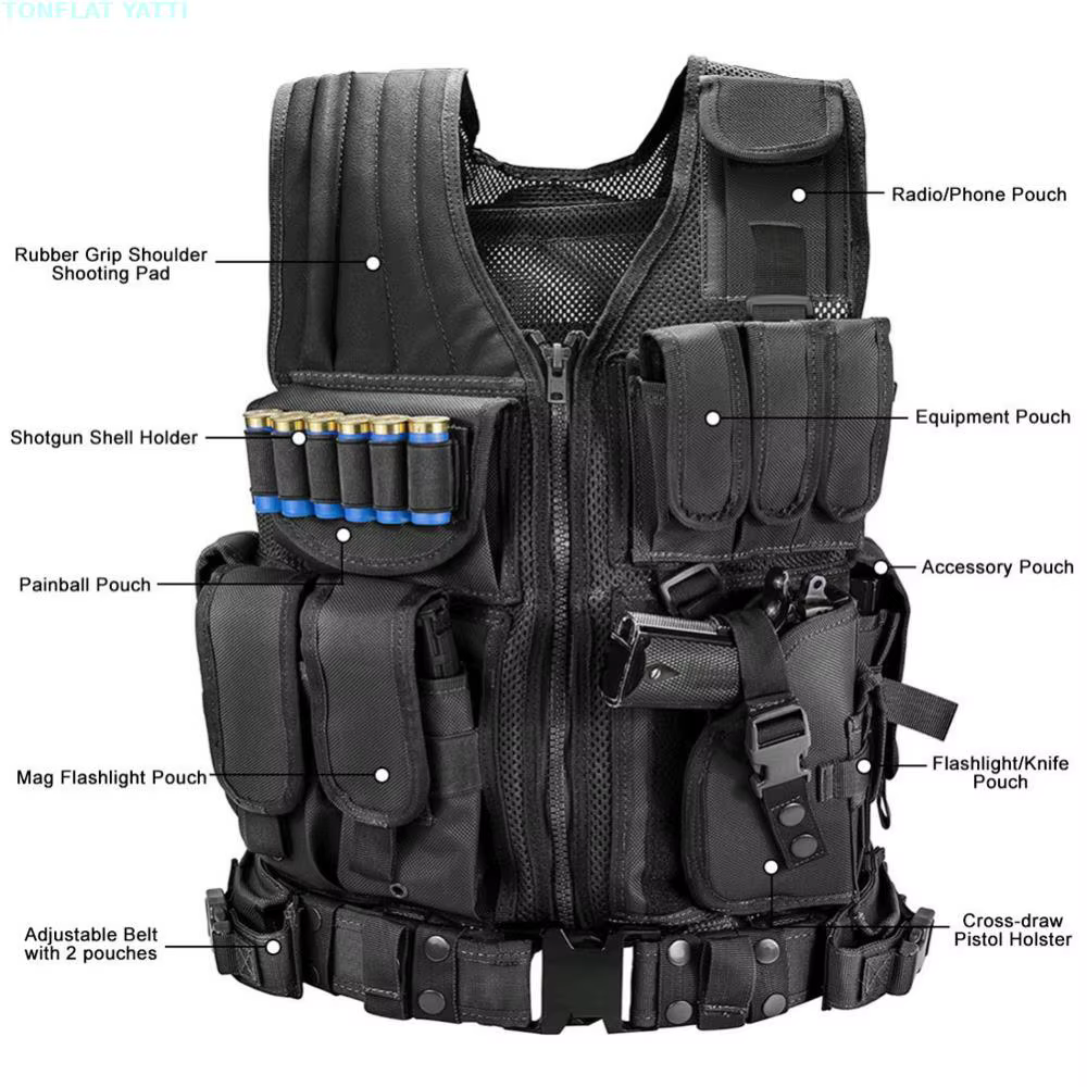 Vêtements de sécurité pour la chasse, Swat DulglaSwat, Chest Rig, Multi-Poches, Swat Army Cs, Chest Rig, Accessoires de camping