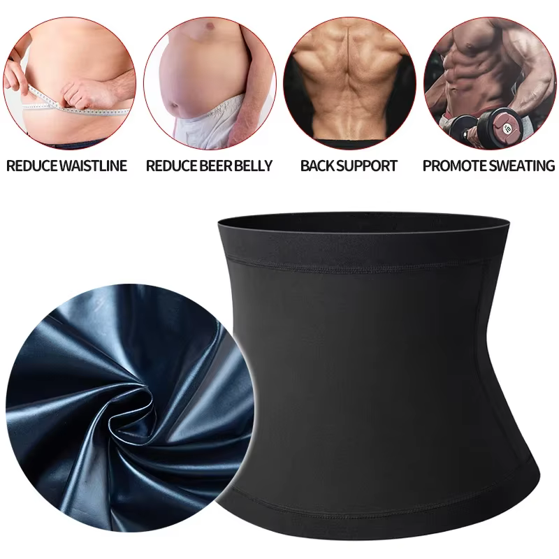 Hommes Abdomen réducteur Sauna corps Shaper Fitness sueur tondeuse ceinture taille formateur ventre minceur Shapewear
