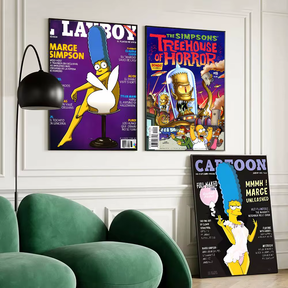 Affiche imprimée de l'anime s-simpsons, A5, A4, A3, A2, décor artistique mural pour chambre, bureau, cadeau pour les Fans