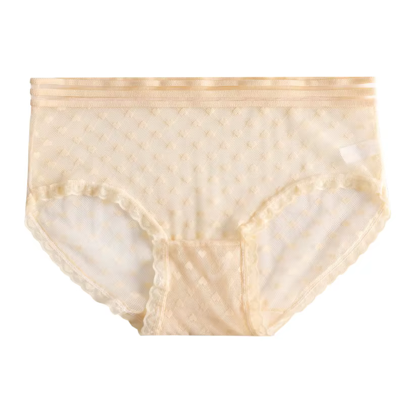 Culotte transparente en dentelle pour femme