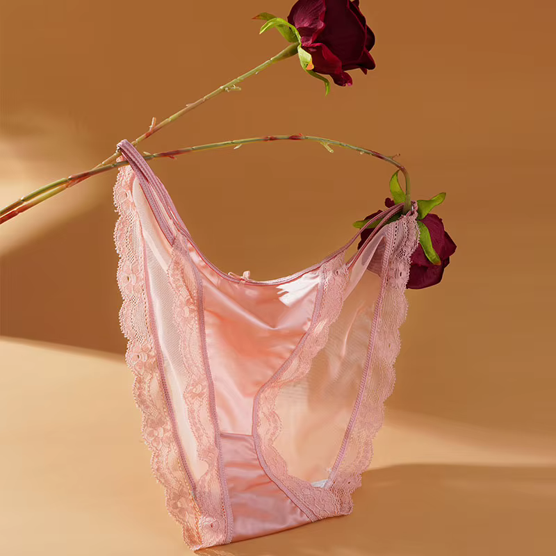 InjUnderwear-Culotte en dentelle souple pour femme