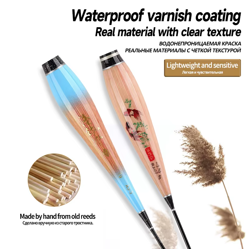 Corps de flotteur de pied de flotteur de roseau + 3 Tubes + 1 crochets de sac + 1 corps de bouée lumineuse de repos de flotteur sans queue, pas de batterie CR425, matériel de pêche, 3 pièces