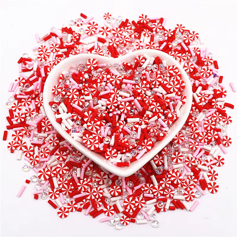 Tranches d'argile polymère bonbon, 1mm d'épaisseur, longue argile chaude cylindrique pour fournitures de Slime, artisanat de bricolage, petit accessoire Klei en plastique