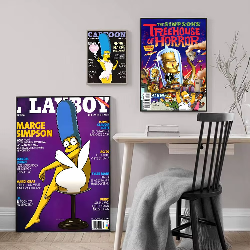 Affiche imprimée de l'anime s-simpsons, A5, A4, A3, A2, décor artistique mural pour chambre, bureau, cadeau pour les Fans