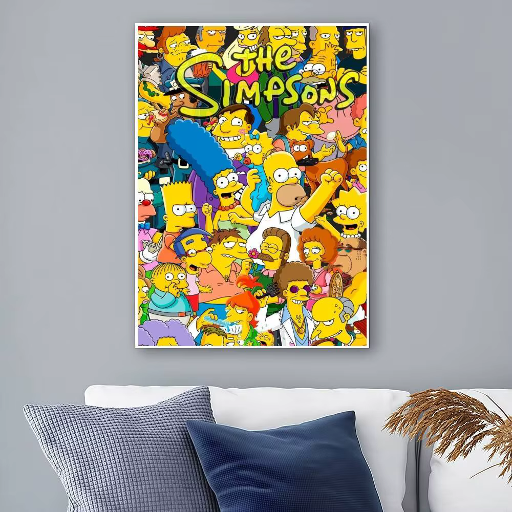FUNNY The S-Simpsons, affiche autocollante haute définition, embellissant les murs de la maison et des chambres, disponible dans divers styles.