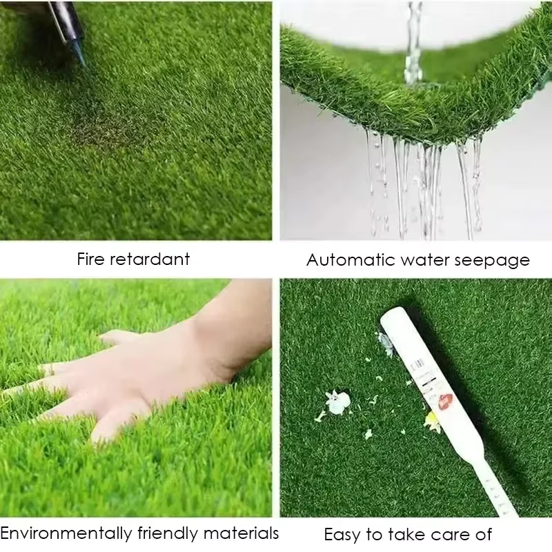 Tapis de Gazon Artificiel Synthétique pour Décoration de Jardin, Faux Vert, Alge, Polymères de Plantes, Extérieur, Maison