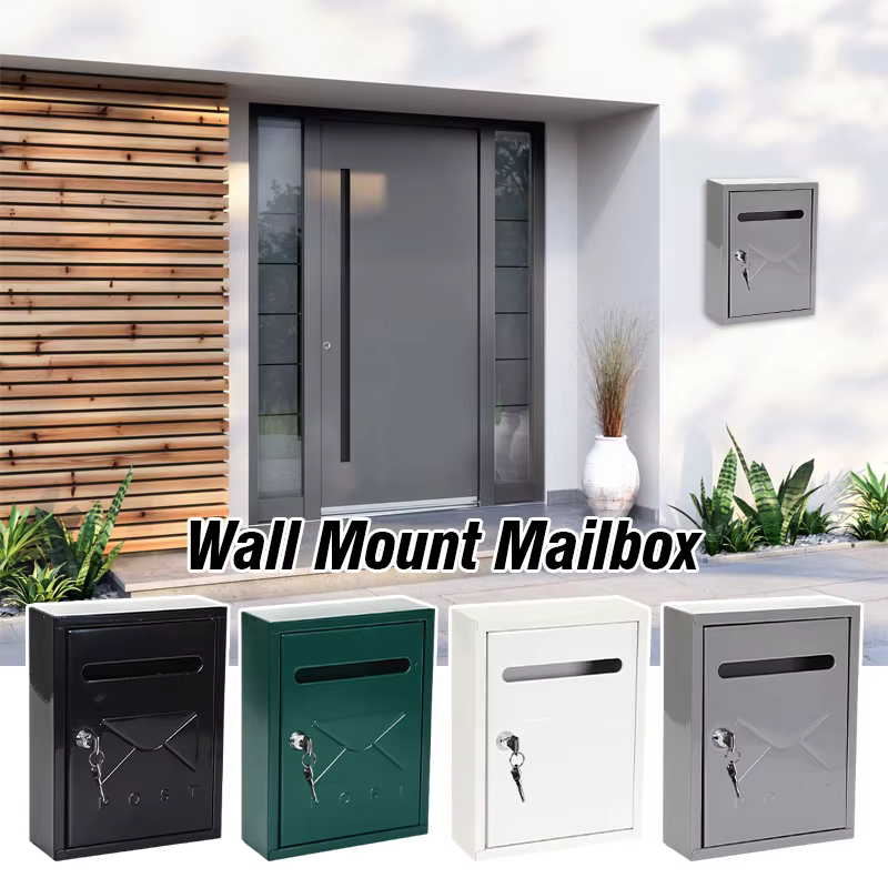 Boîte aux Lettres Murale en Métal pour Jardin Extérieur, Ensemble de Plaintes d'Immeuble d'Appartement