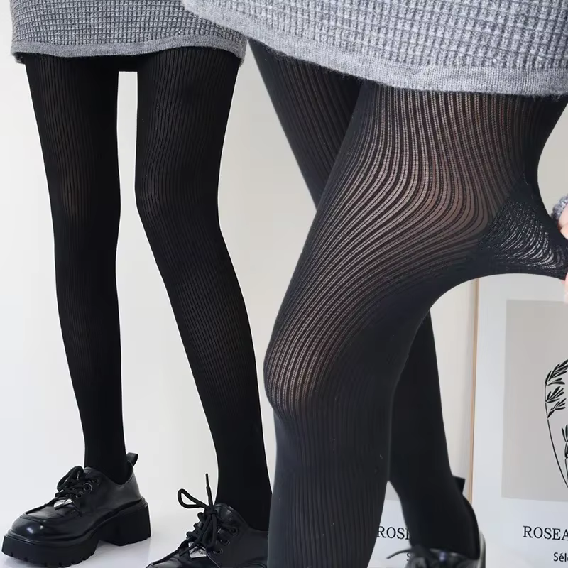 Collants de lit en tricot noir pour femmes