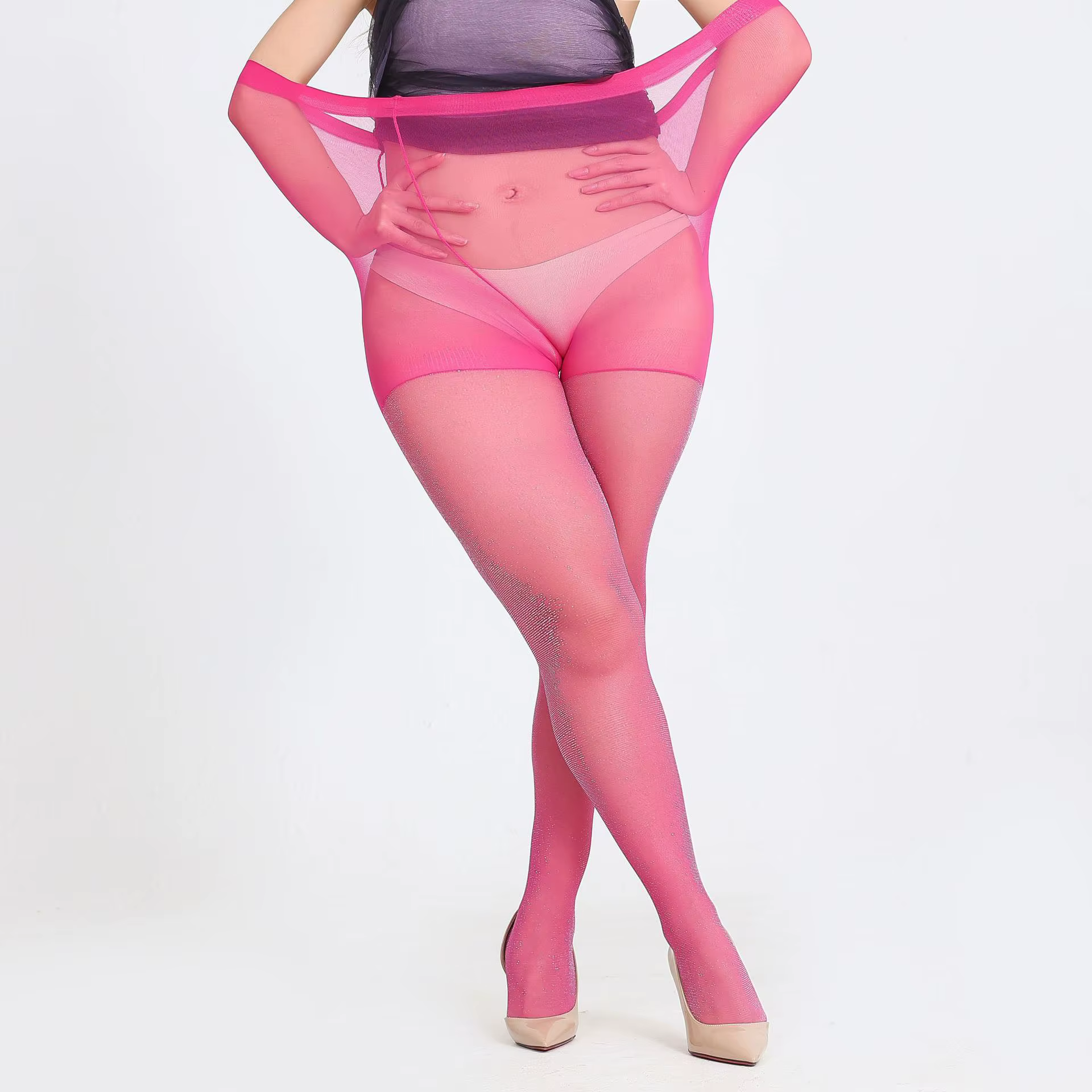 Collants brillants Extra Large pour femmes