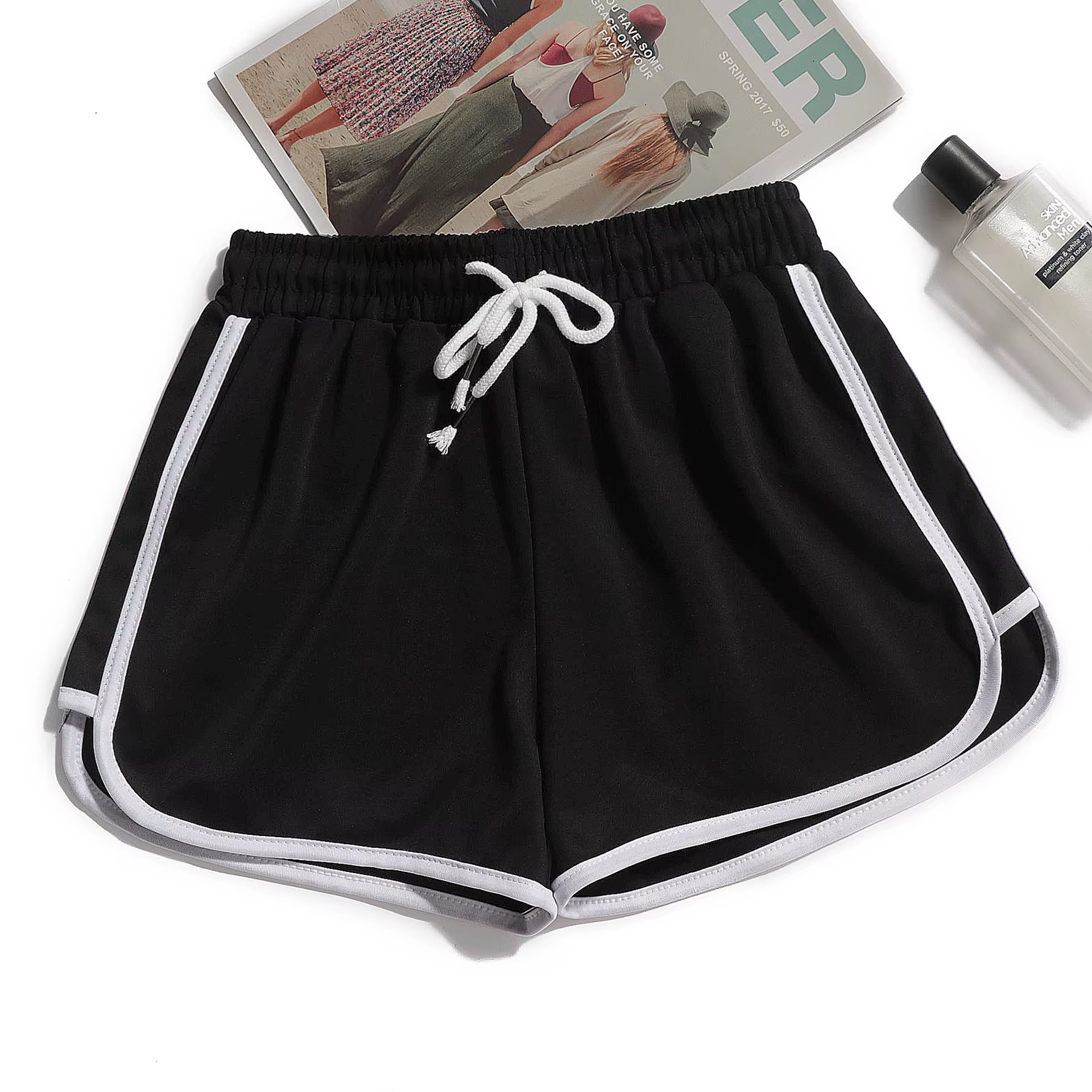 Short de yoga pour femmes, vêtements d'extérieur d'été, taille moyenne, pantalon droit ample, élégant, fin, respirant, jambes larges, pantalon court de gymnastique