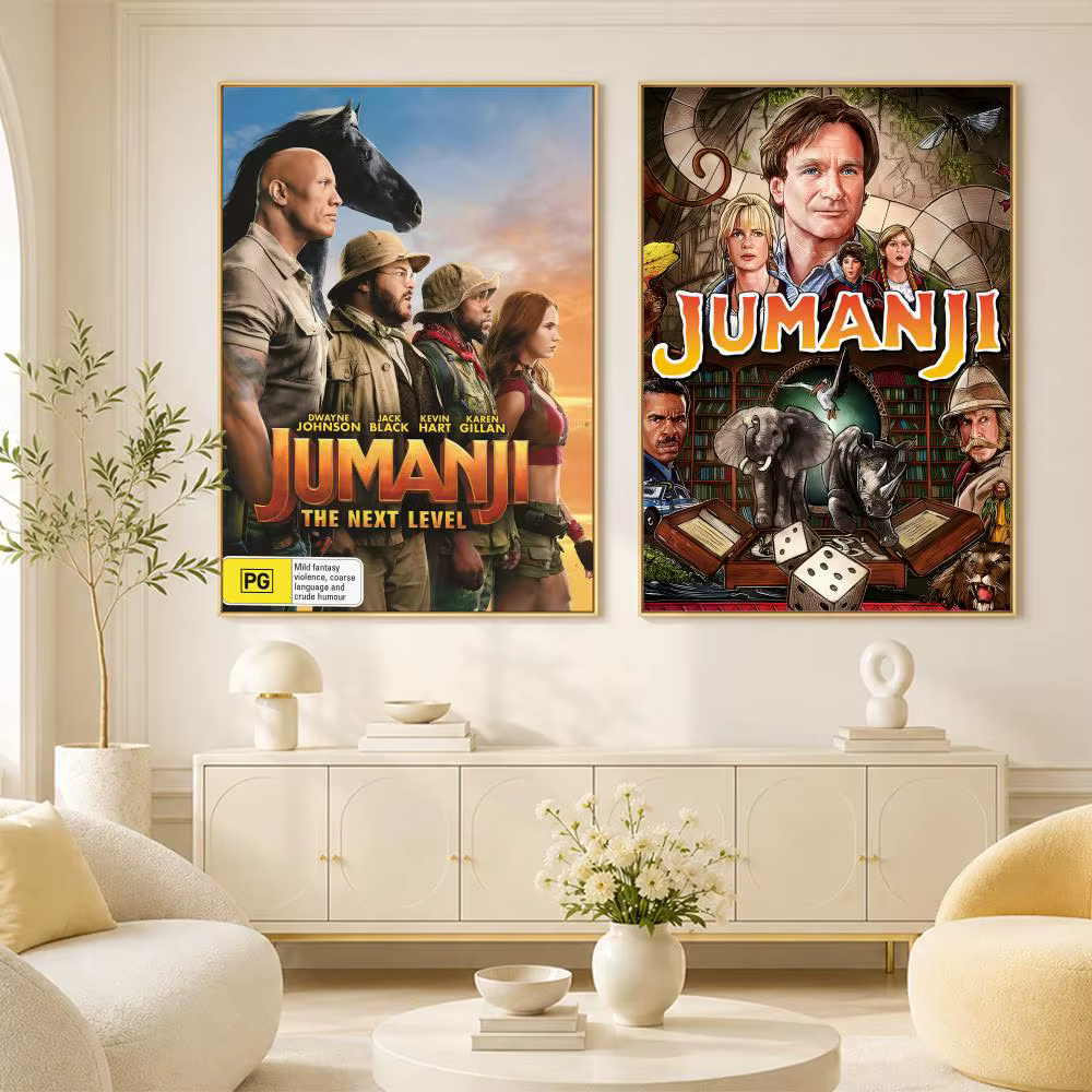 Affiche Jumanji pour décoration de la maison, impression d'art mural d'intérieur, affiches de garage, cadeau