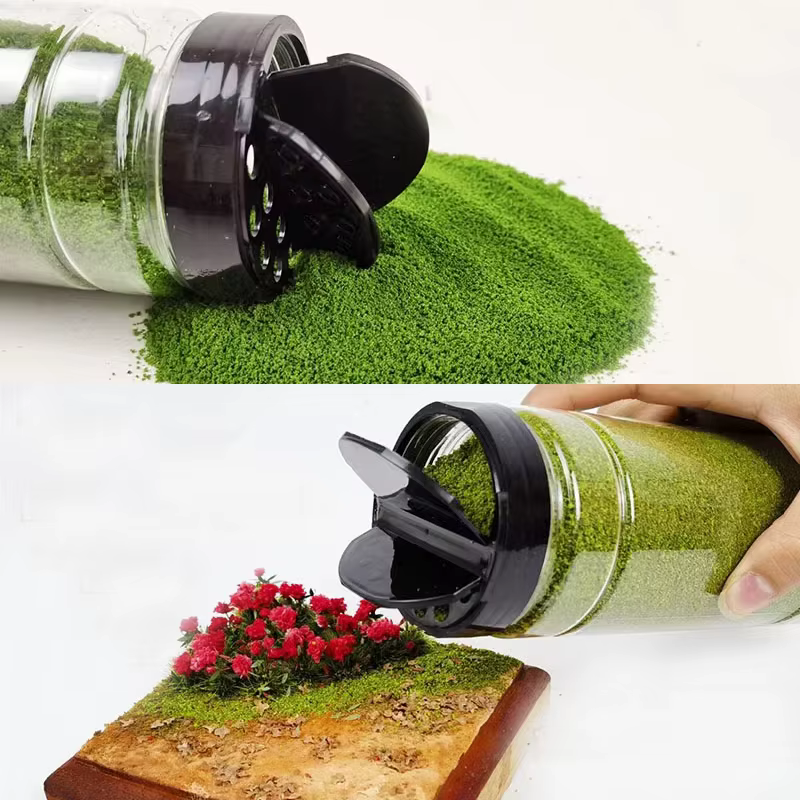 500 ml/bouteille Simulation arbre poudre modèle gazon troupeau pelouse Nylon herbe poudre Train construction Miniature bricolage scène faisant matériel