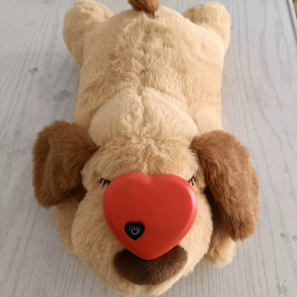 Aide au sommeil pour chien, battement de cœur, soulagement de l'anxiété, entraînement comportement, chien couché, Animal en peluche, chiot doux, poupée, cadeau d'anniversaire