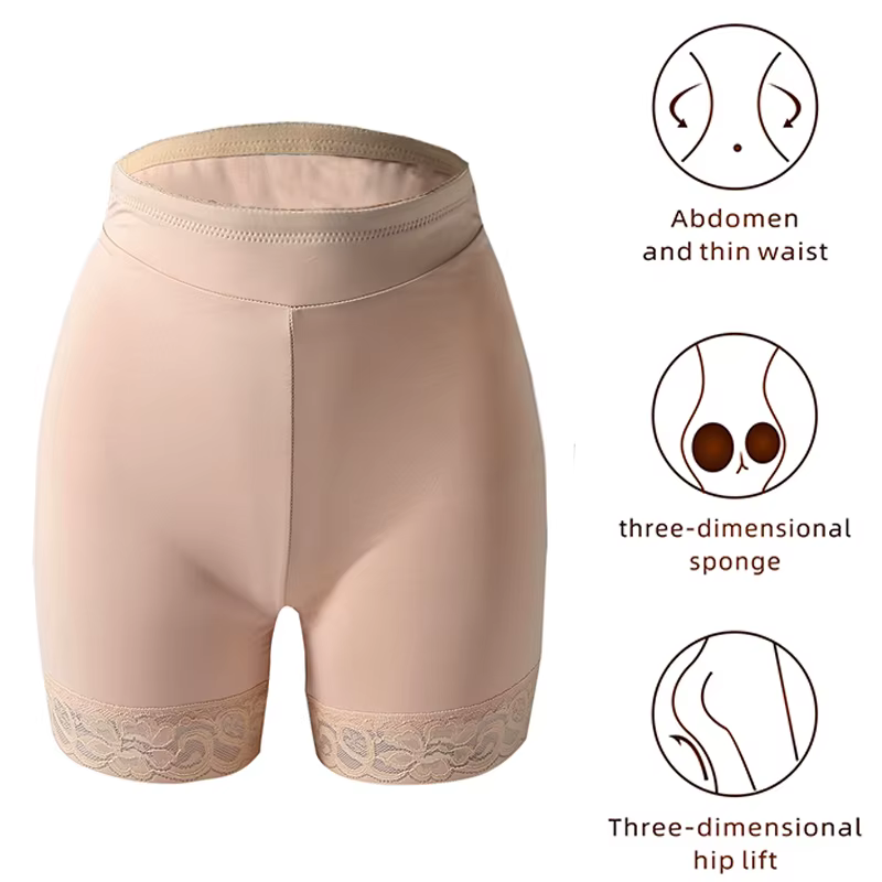 Bout à bout Shaper culottes coussinets de hanche Shapewear Push Up Booty rehausseur contrôle culotte sous-vêtements invisibles faux cul pour les femmes