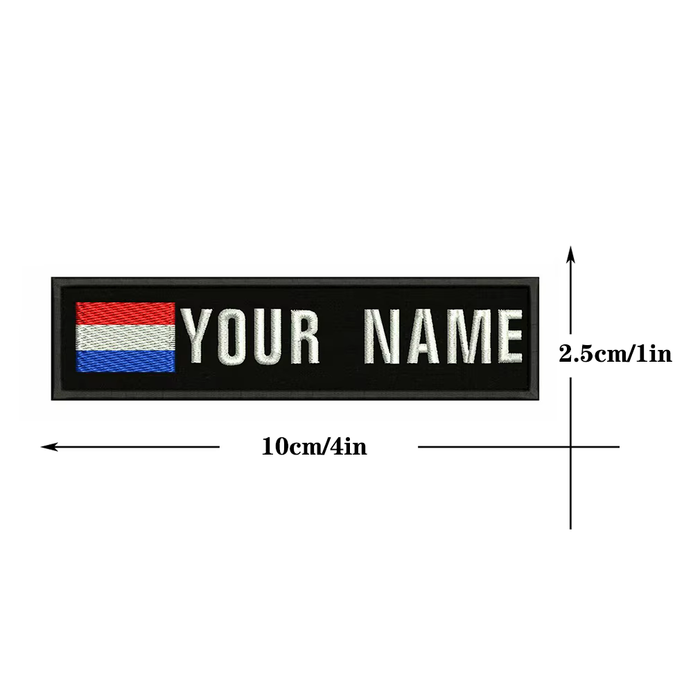 Dutch Feel Pays-Bas Nom et Texte Patch, Broderie Personnalisée, Strihear Danemark ge Iron On ou Patches, 10x2,5 cm