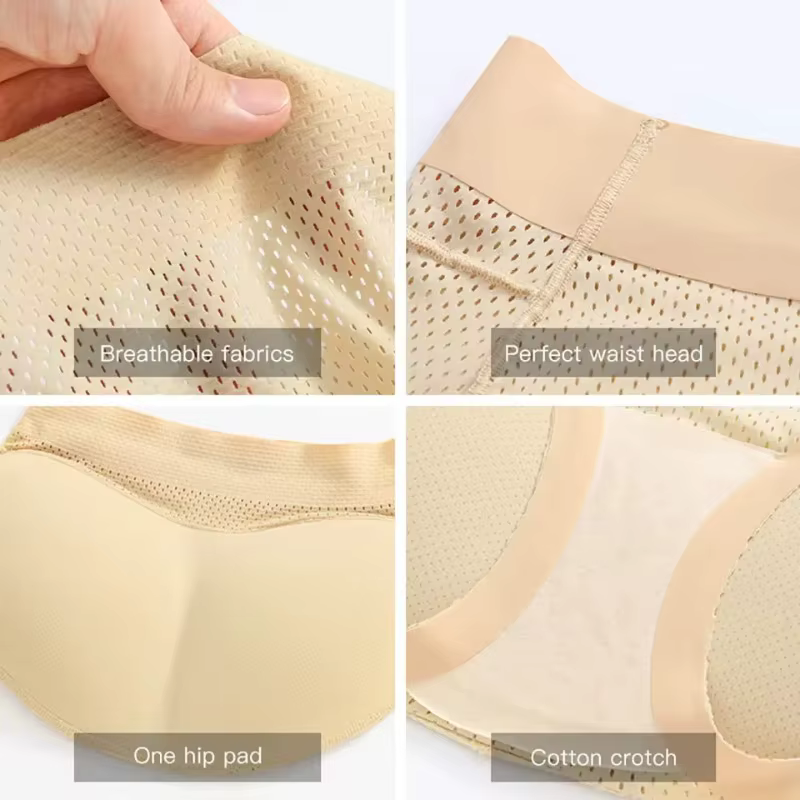 Bout à bout Shaper culottes coussinets de hanche Shapewear Push Up Booty rehausseur contrôle culotte sous-vêtements invisibles faux cul pour les femmes