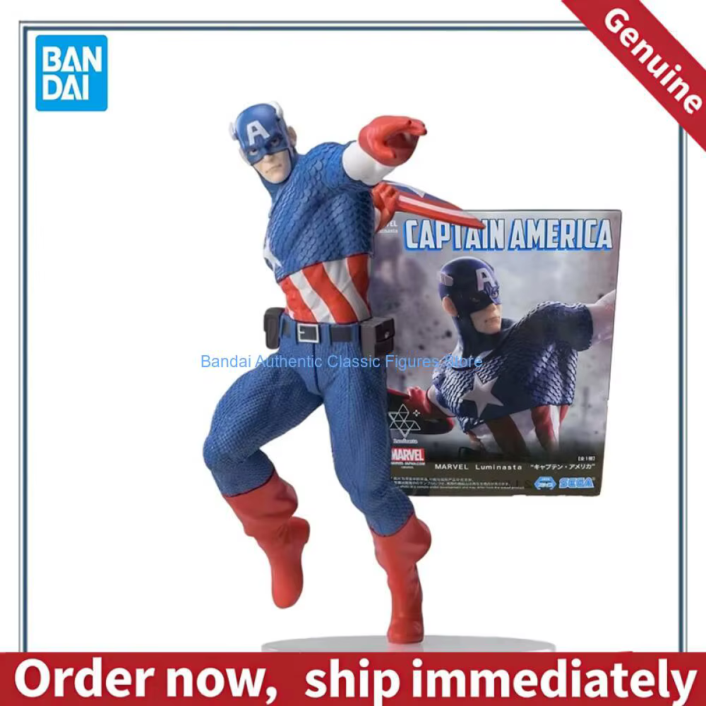 Figurine d'action en PVC Captain America de Marvel Comics, 20cm, collection de jouets pour garçons, cadeaux, en stock, originale
