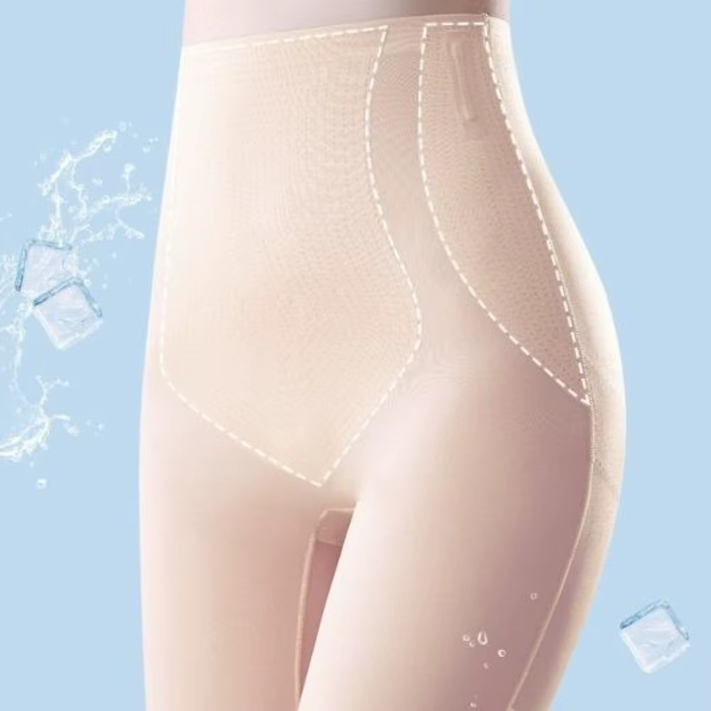 Culotte gainante post-partum taille haute en coton avec rembourrage fessier et effet ventre plat