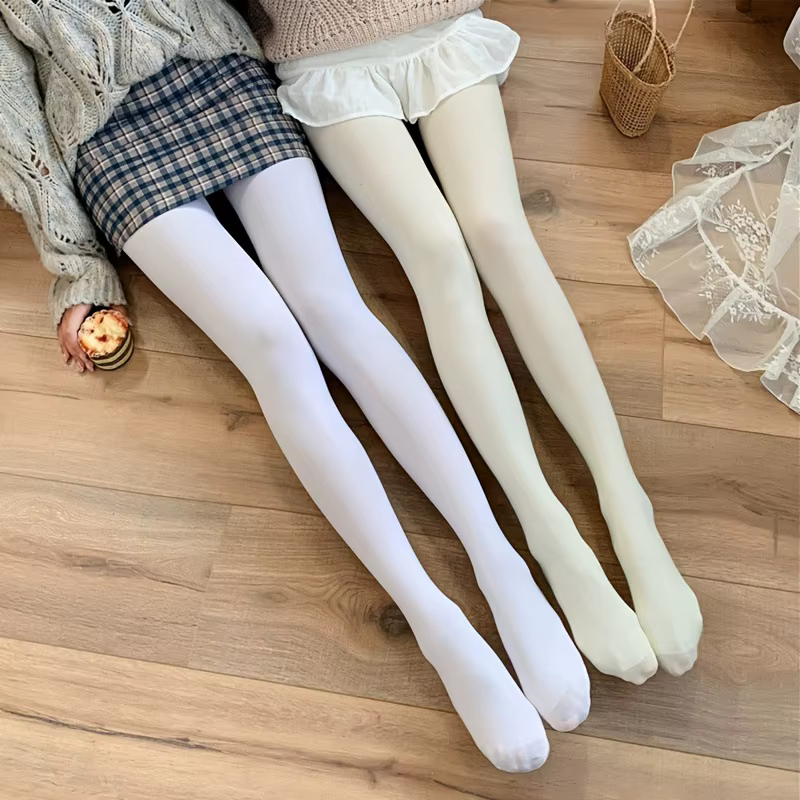 120D Lolita cuisse haute bas lait blanc