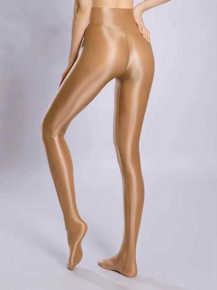 Nouveaux Collants en Nylon Brillant Effet Pêche