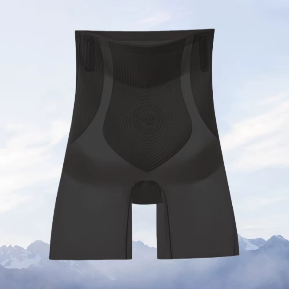 Culotte gainante post-partum taille haute en coton avec rembourrage fessier et effet ventre plat