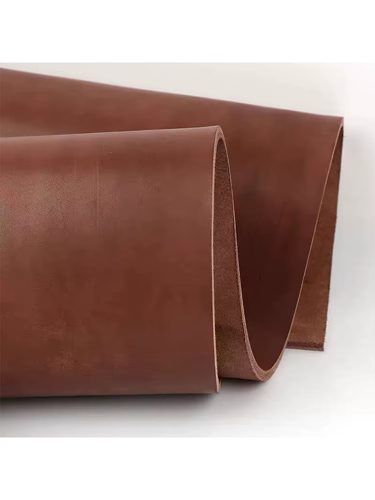 Matériau du cuir Hardcore, couche de tête de vache jaune haute densité marron foncé de 4mm d'épaisseur, gaine de couteau en cuir tanné végétal, taille