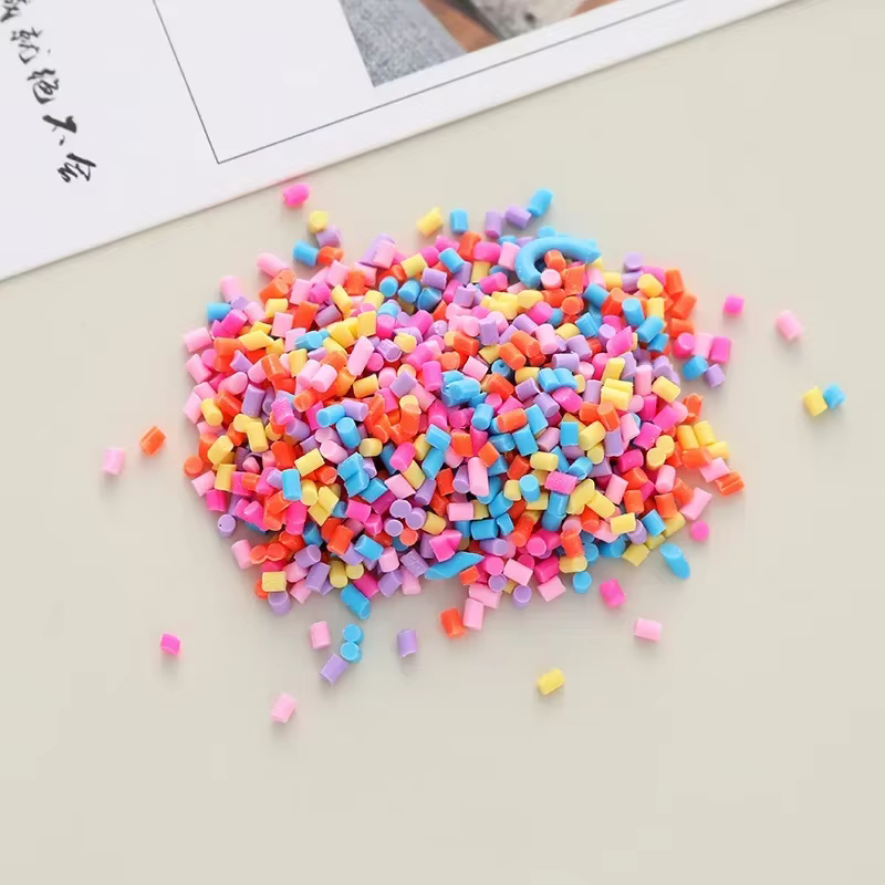 Mélange coloré de tranches d'argile polymère cylindrique, 10 g/lot, saupoudrage pour l'argile de remplissage de Slime, artisanat en cristal, petit accessoire en plastique