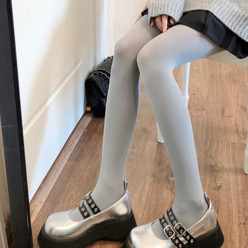 Collants Slim fit Opaques Leggings extensibles thermiques automne/hiver épais chaud confortable bas blancs