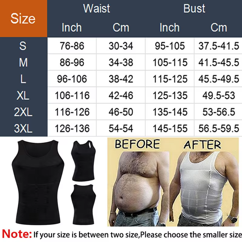 Hommes Shapewear minceur corps Corset gilet chemise Compression ventre