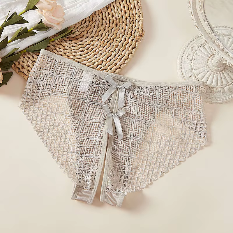 Sous-vêtements Sexy à entrejambe ouvert pour femmes