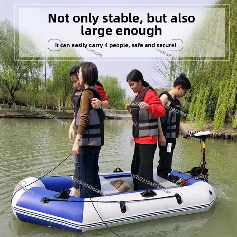 Raft en caoutchouc épais fond dur bateau gonflable résistant à l'usure 2-3 personnes Kayak bateau gonflable Hovercraft bateau de pêche à la dérive