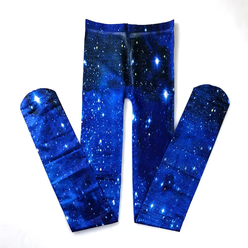 Collants imprimés galaxie bleu Cool