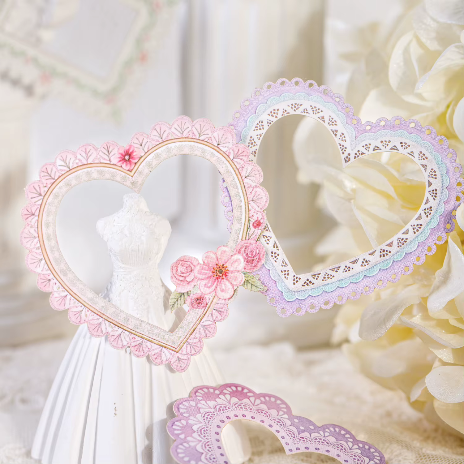 Autocollants décoratifs pour Scrapbooking, série dentelle, pour bricolage, cadre Photo, Collage, décoration, fournitures artisanales, 20 feuilles