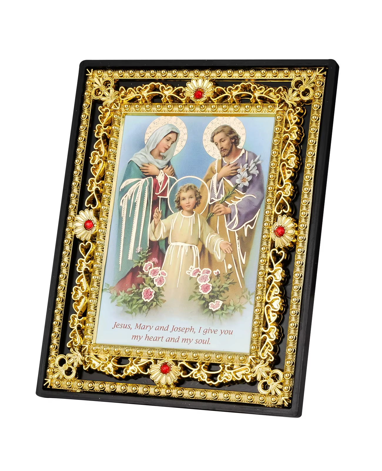 Icône de la sainte famille catholique, cadre carré, icônes de l'archange St. Michael, Figurine d'église, décoration de table pour la maison, cadeau de Collection
