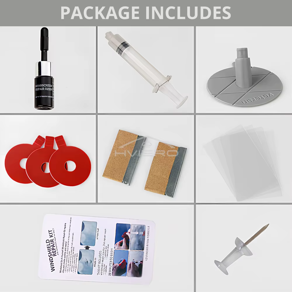 Kit de réparation de pare-brise de voiture en résine, outils, restauration des rayures, autocollants de protection, nettoyeur de verre, soins, lavage sans Trace