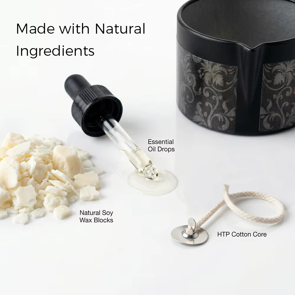 Bougie de massage à la vanille et à l'ambre, bougie de massage parfumée à la cire de soja naturelle pour le massage corporel, bougie d'aromathérapie pour les soins de spa à domicile