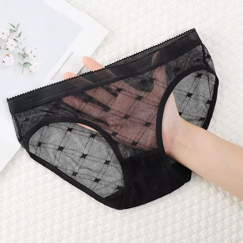 Culotte Sexy en dentelle transparente pour femmes