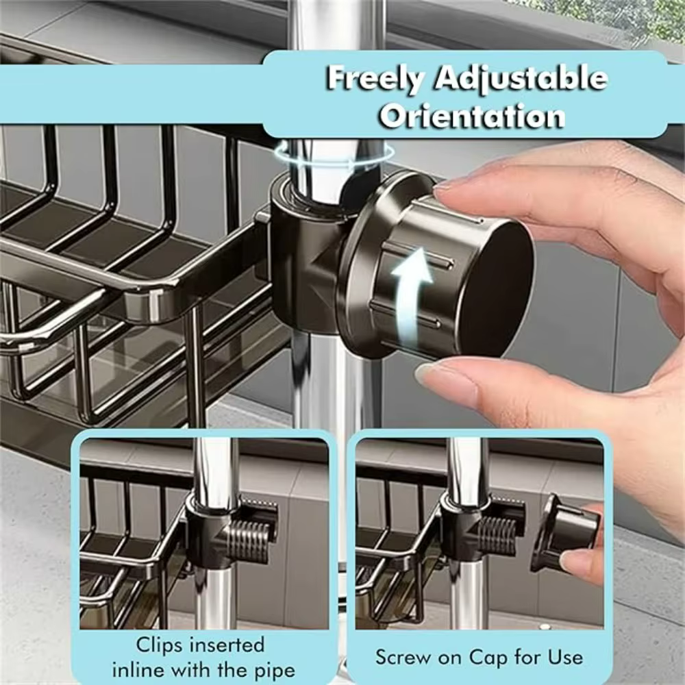 Étagères de rangement pour pomme de douche de salle de bain, support de rangement réglable pour robinet d'évier de cuisine, équipé d'un plateau d'eau, accessoires de salle de bains