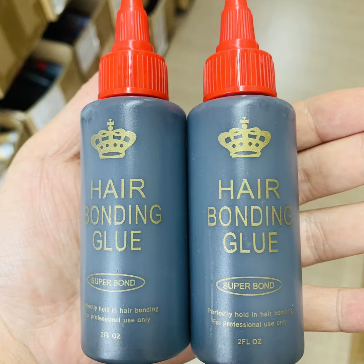 Colle de tissage de cheveux noirs, Anti-champignon imperméable, Super liaison pour une tenue parfaite dans la colle de dentelle